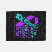 Ich trage Lila und Aquamarin für meine Mamas Suizi Fleecedecke (Vorderseite (Horizontal))