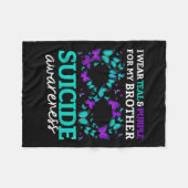 Ich trage Lila und Aquamarin für meinen Bruder Sui Fleecedecke (Vorderseite (Horizontal))