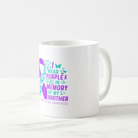 Ich trage Lila und Aquamarin für meinen Bruder Sui Kaffeetasse (VorderseiteRechts)