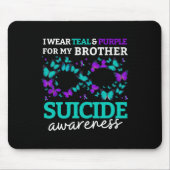 Ich trage Lila und Aquamarin für meinen Bruder Sui Mousepad (Vorne)