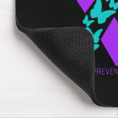 Ich trage Lila und Aquamarin für meinen Sohn Suizi Mousepad (Ecke)