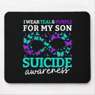 Ich trage Lila und Türkis für die Prävention für m Mousepad