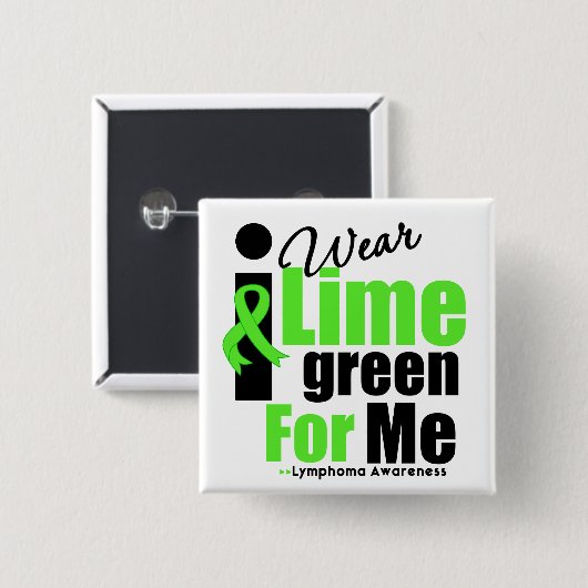 Ich trage Limette grün für mich Button (Vorne & Hinten)
