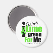 Ich trage Limette grün für mich Magnet (Vorderseite/Rückseite)