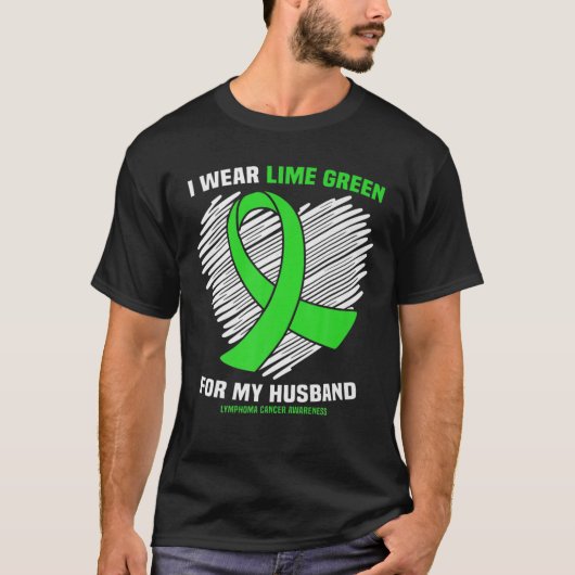Ich trage Limettengrün für meine Musband Lymphoma T-Shirt (Vorderseite)