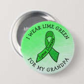 Ich trage Limettengrün für meinen Opa-Lyme-Button Button (Vorne & Hinten)