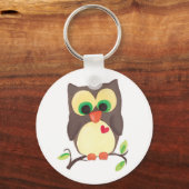 "Ich trage mein Herz an meiner Eule" Schlüsselanhä Schlüsselanhänger (Vorderseite)