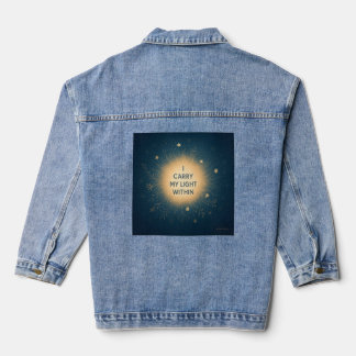 Ich trage mein Licht innen - spirituelles Glühen A Jeansjacke