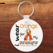 Ich trage Orange 43 Enkelin MS Multiple Scleros Schlüsselanhänger (Vorderseite)