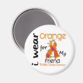 Ich trage Orange 43 Friend MS Multiple Sklerose Magnet (Vorderseite/Rückseite)