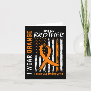 Ich trage Orange für Brother Leukämie Awareness Am Karte