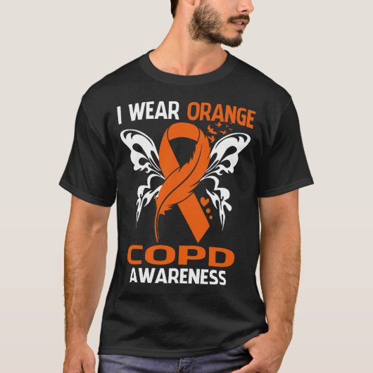 Ich trage Orange für COPD-Bewusstsein T-Shirt (Vorderseite)