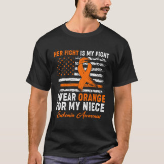 Ich trage Orange für das Leukämie-Bewusstsein mein T-Shirt