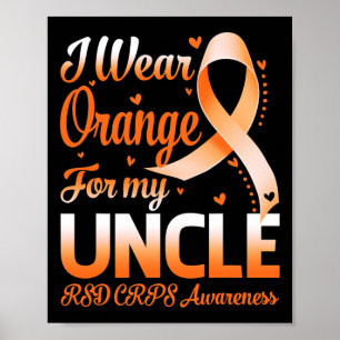 Ich trage Orange für das RSD-CRPS-Bewusstseinsband Poster