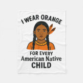 Ich trage Orange für jede amerikanische Kindereinh Fleecedecke (Vorderseite)