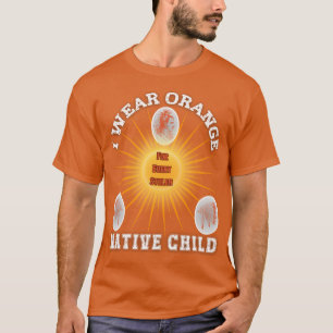 Ich trage Orange für jedes indische Kind. T-Shirt