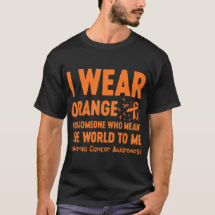 Ich trage Orange für jemanden, der die Welt meint T-Shirt