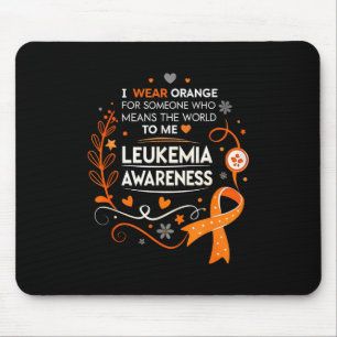 Ich trage Orange für jemanden, der mir die Welt be Mousepad
