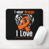 Ich trage Orange für jemanden I Liebe - Leukämie K Mousepad (Mit Mouse)