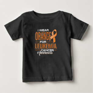 Ich trage Orange für Leukämie Baby T-shirt