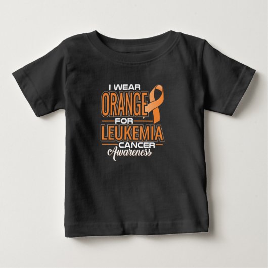 Ich trage Orange für Leukämie Baby T-shirt (Vorderseite)