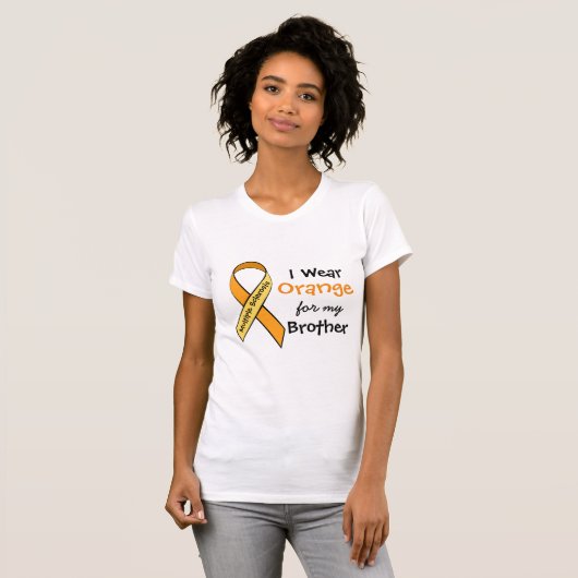 Ich trage Orange für mein Brother MS Awareness Shi T-Shirt (Vorne ganz)