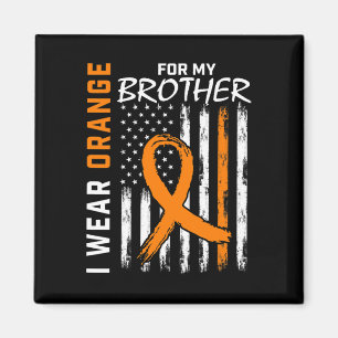 Ich trage Orange für mein Bruder Leukämie Bewussts Magnet
