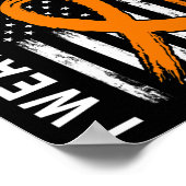 Ich trage Orange für mein Bruder Leukämie Bewussts Poster (Ecke)