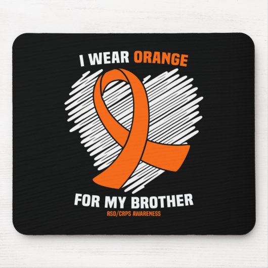 Ich trage Orange für mein Bruder Rsdcrps Bewusstse Mousepad (Vorne)