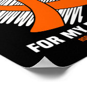 Ich trage Orange für mein Bruder Rsdcrps Bewusstse Poster (Ecke)