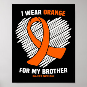 Ich trage Orange für mein Bruder Rsdcrps Bewusstse Poster