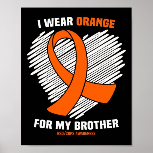 Ich trage Orange für mein Bruder Rsdcrps Bewusstse Poster (Vorne)