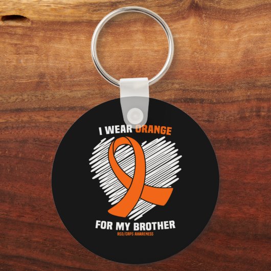 Ich trage Orange für mein Bruder Rsdcrps Bewusstse Schlüsselanhänger (Vorderseite)