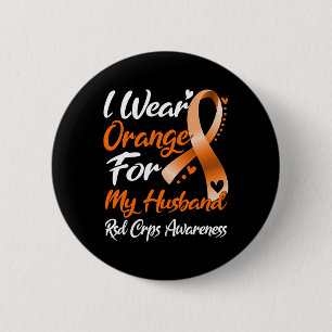 Ich trage Orange für mein Ehemännchen Rsd Crps Bew Button