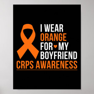Ich trage Orange für mein Freund Rsd Crps Bewussts Poster