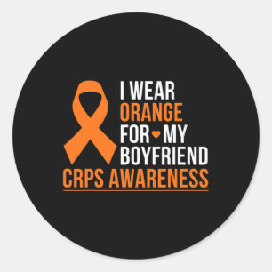 Ich trage Orange für mein Freund Rsd Crps Bewussts Runder Aufkleber
