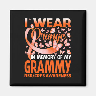 Ich trage Orange für mein Grammy Rsd Crps Bewussts Magnet