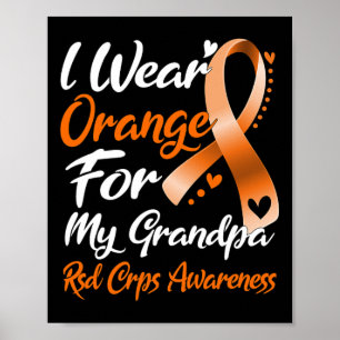 Ich trage Orange für mein Großvater Rsd Crps Bewus Poster