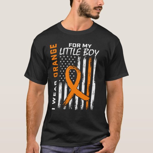 Ich trage Orange für mein kleines Baby Son Leukemi T-Shirt (Vorderseite)