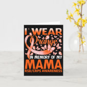 Ich trage Orange für mein Mama Rsd Crps Bewusstsei Karte (Gelbe Blume)