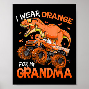 Ich trage Orange für mein Oma Multiple Sklerose Aw Poster