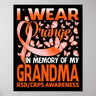 Ich trage Orange für mein Oma Rsd Crps Bewusstsein Poster