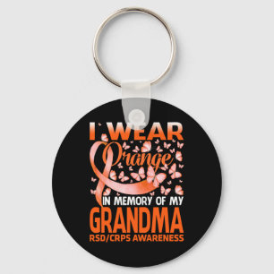 Ich trage Orange für mein Oma RSD CRPS Bewusstsein Schlüsselanhänger