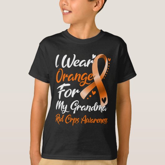 Ich trage Orange für mein Oma Rsd Crps Bewusstsein T-Shirt (Vorderseite)
