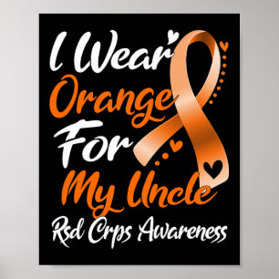 Ich trage Orange für mein Onkel Rsd Crps Bewusstse Poster
