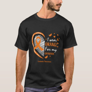Ich trage Orange für meine Enkelin Leukämie Bewuss T-Shirt