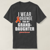 Ich trage Orange für meine Enkelin Leukemia Awaren T-Shirt (Design vorne)