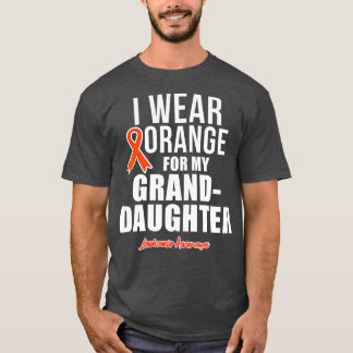 Ich trage Orange für meine Enkelin Leukemia Awaren T-Shirt