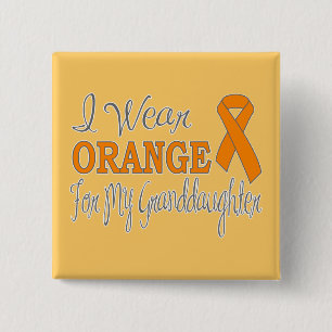 Ich trage Orange für meine Enkelin (orange Band) Button