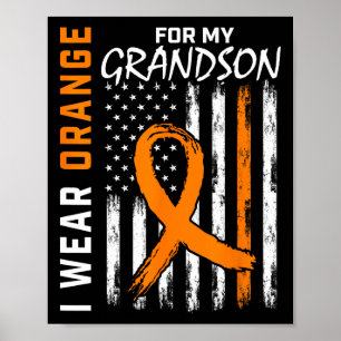 Ich trage Orange für meine Entenson Leukämie Krebs Poster